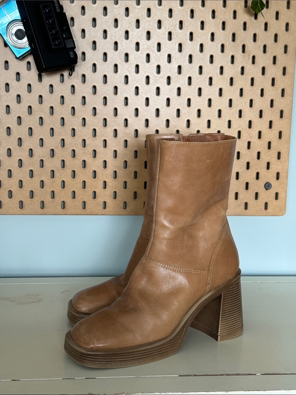Steve Madden fantsie tan leather boots